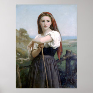 Póster Bouguereau - Jeune Bergere