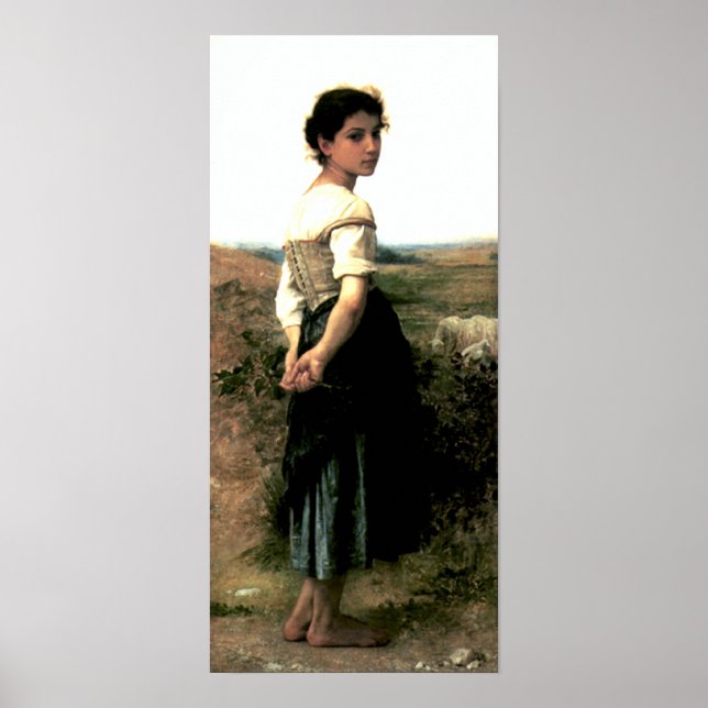 Póster Bouguereau - La Jeune Bergere (Frente)