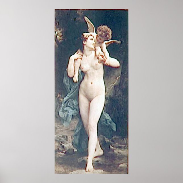 Póster Bouguereau - La Jeunesse et l'Amour (Frente)