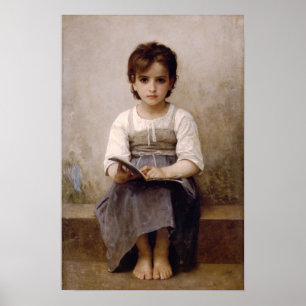 Póster Bouguereau La Lección Dura