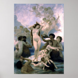 Póster Bouguereau - La Nacimiento de Venus