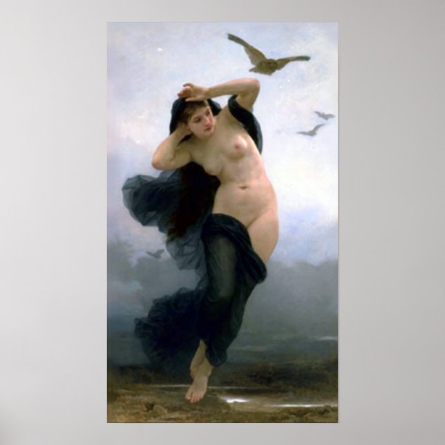Póster Bouguereau - La Nuit (Frente)