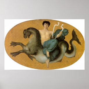 Póster Bouguereau - la O.N.U Cheval Marin del sur del