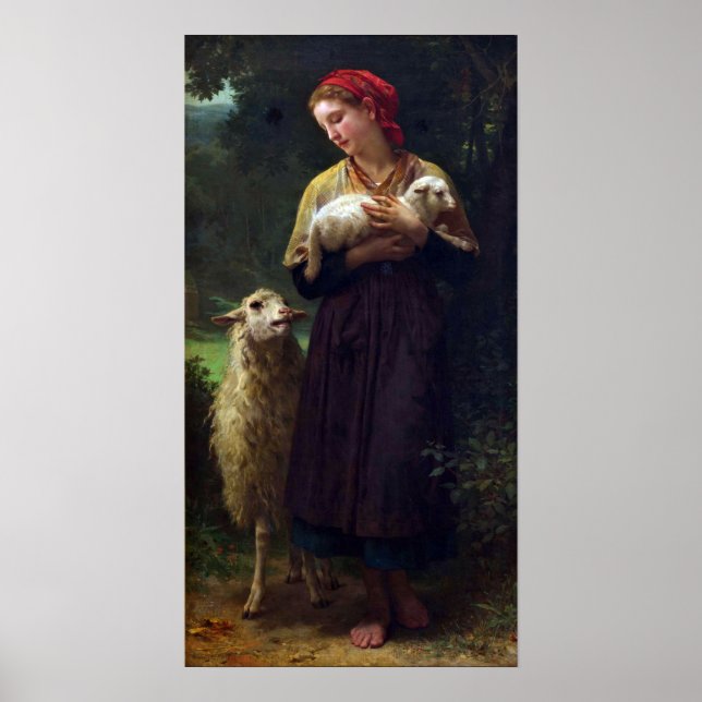 Póster Bouguereau - La Pastora (Frente)