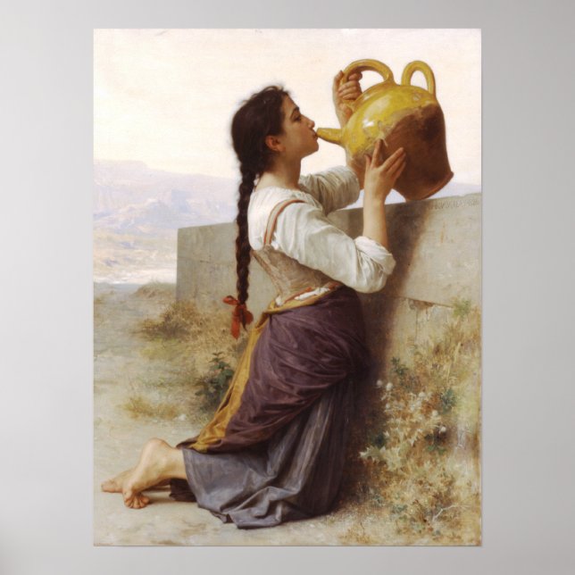 Póster Bouguereau - La Soif (Frente)