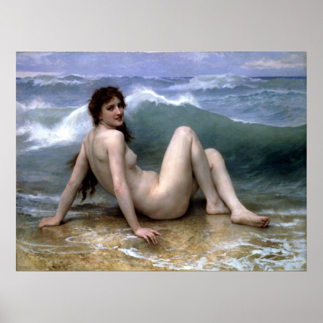 Póster Bouguereau - La Vague (Frente)