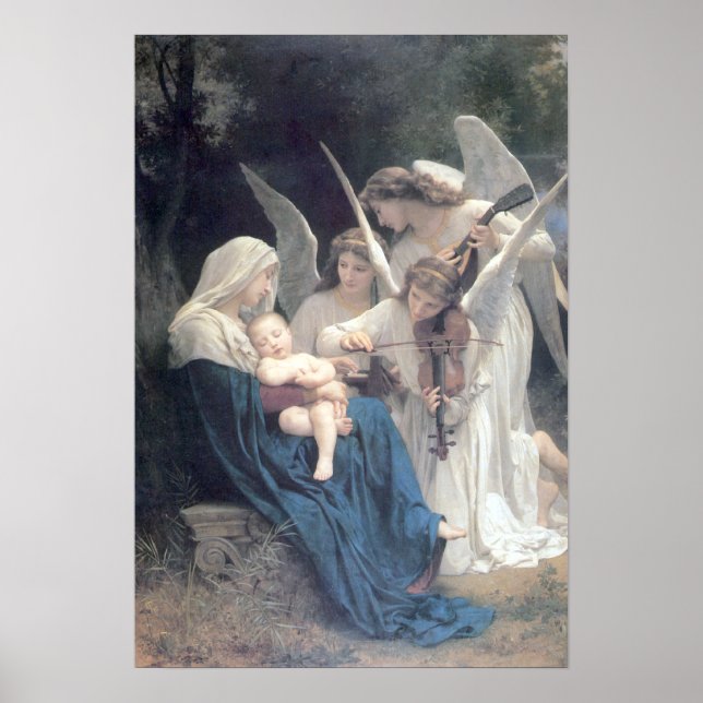 Póster Bouguereau - La Vierge aux Anges (Frente)