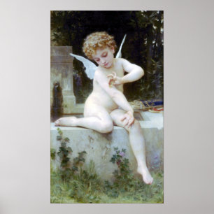Póster Bouguereau - L'Amour au Papillon