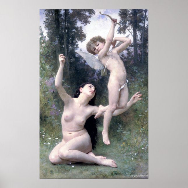 Póster Bouguereau - L'Amour s'Envole (Frente)