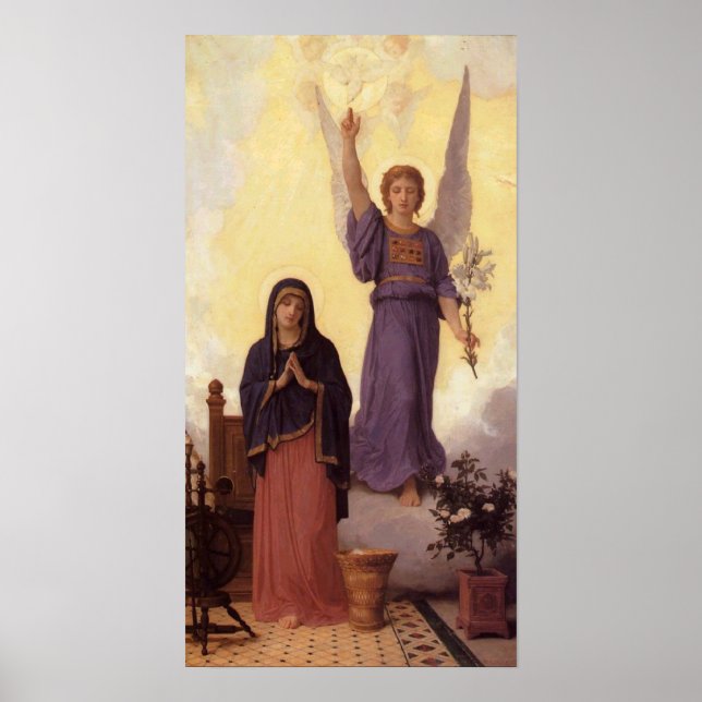 Póster Bouguereau - L'Annonciation (Frente)
