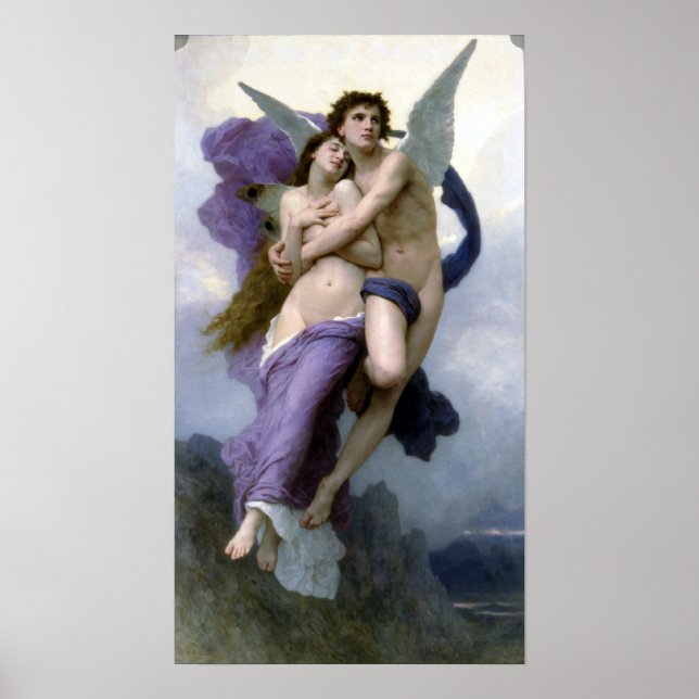 Póster Bouguereau - Le Ravissement de Psyche (Frente)