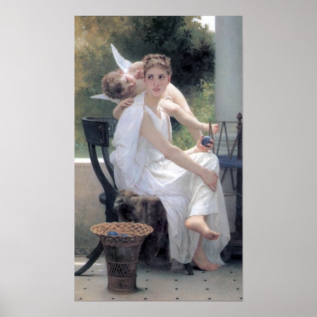 Póster Bouguereau - Le Travail Interrompu (Frente)