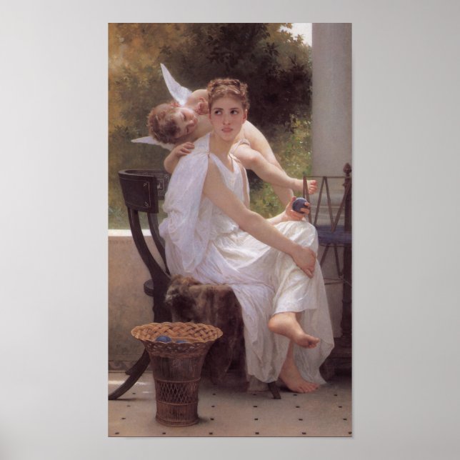 Póster Bouguereau Le Travail Interrompu (Frente)