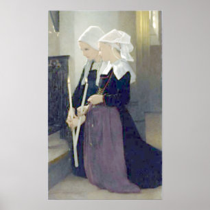 Póster Bouguereau - Le Voeu à Sainte-Anne-d'Auray