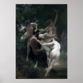 Póster Bouguereau - Nymphs And Satyr, 1873