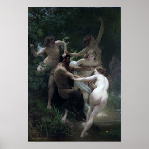 Póster Bouguereau - Nymphs And Satyr, 1873