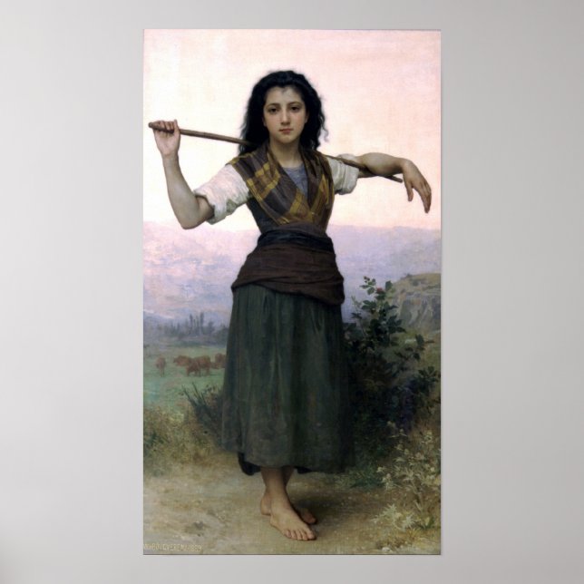 Póster Bouguereau - Pastourelle (Frente)