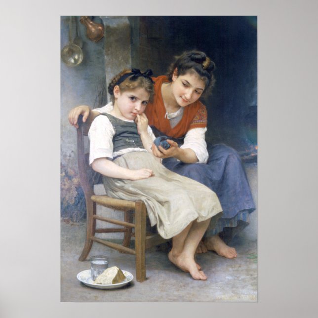 Póster Bouguereau - Petite Boudeuse (Frente)