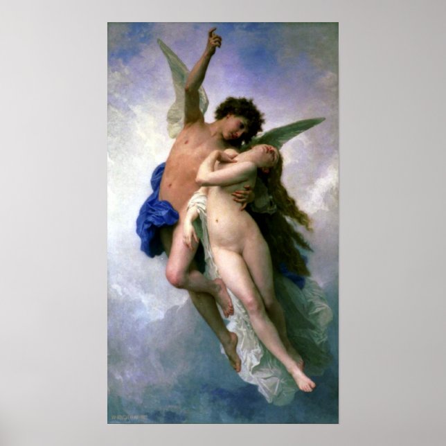 Póster Bouguereau - Psyche et L'Amour (Frente)