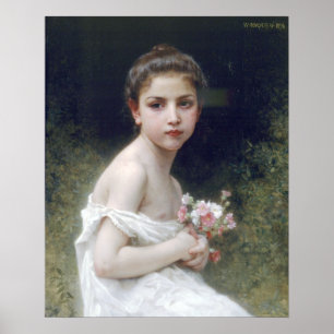 Póster Bouguereau - ramo menudo del au de Fille
