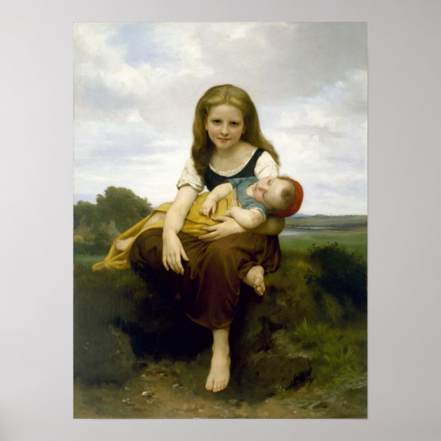 Póster Bouguereau - The Elder Sister (Frente)