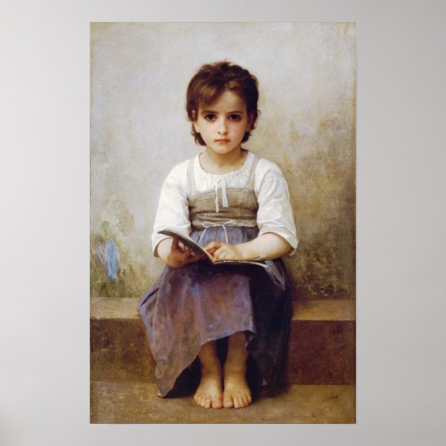 Póster Bouguereau The Hard Lesson Poster (Frente)