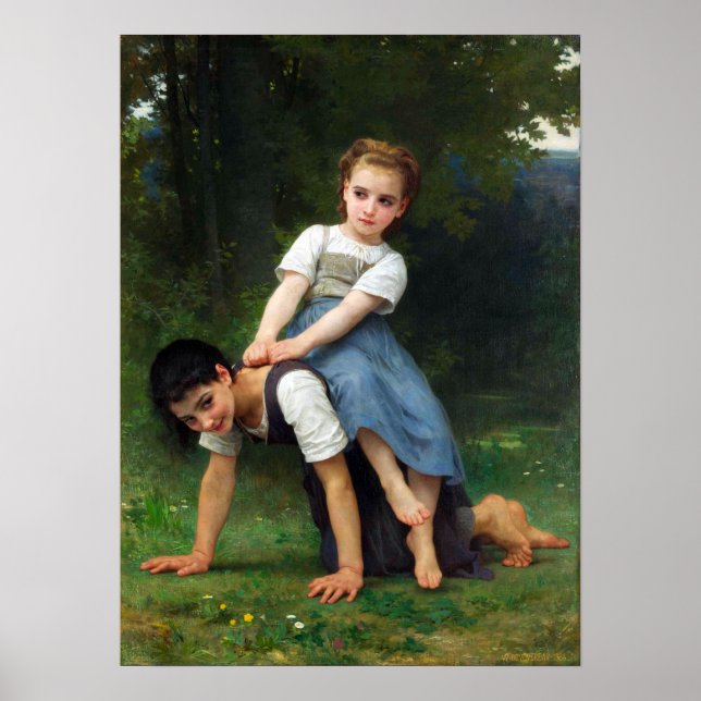 Póster Bouguereau - The Horseback Ride (Frente)