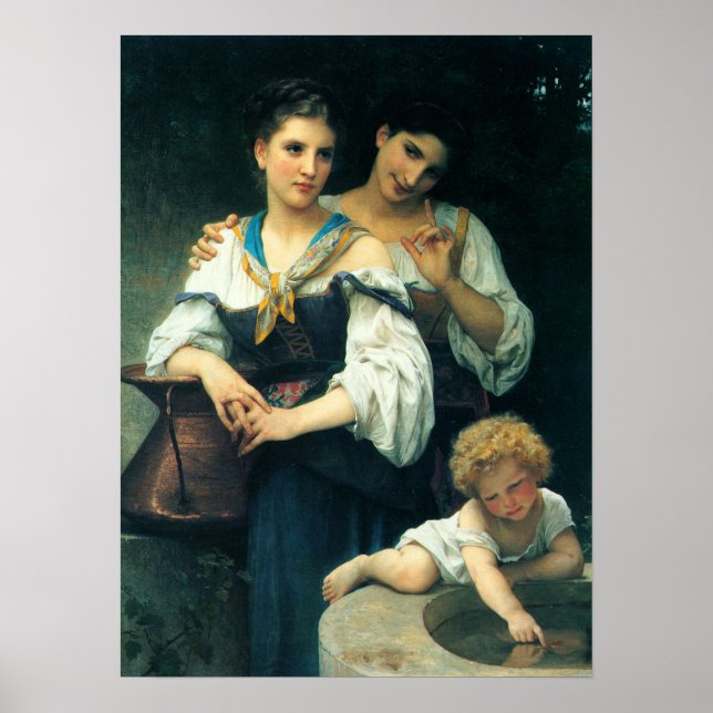 Póster Bouguereau - The Secret 1876 (Frente)