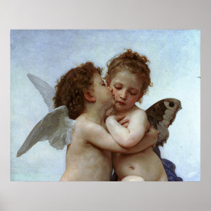 Póster Bouguereau's L'Amour et Psyche, enfants (Cupid)
