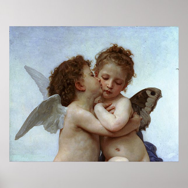 Póster Bouguereau's L'Amour et Psyche, enfants (Cupid) (Frente)