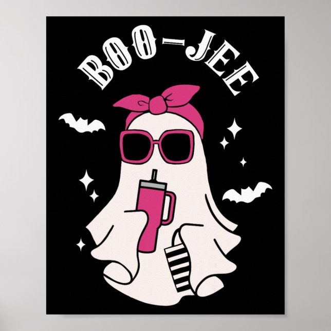 Póster Boujee Boo-jee Cute Ghost Spooky Season Halloween (Frente)