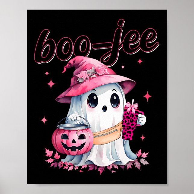 Póster Boujee Boo Jee Spooky Ghost Halloween (Frente)