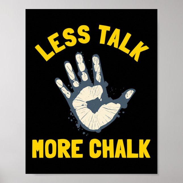 Póster Bouldering Climber Chalk Boulderer Artificial Rock (Frente)