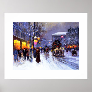 Póster Boulevard de la Madeleine, Invierno. poster Bella
