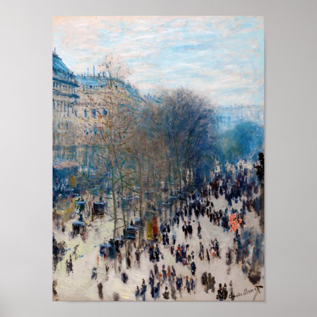 Póster Boulevard de París, Claude Monet (Frente)