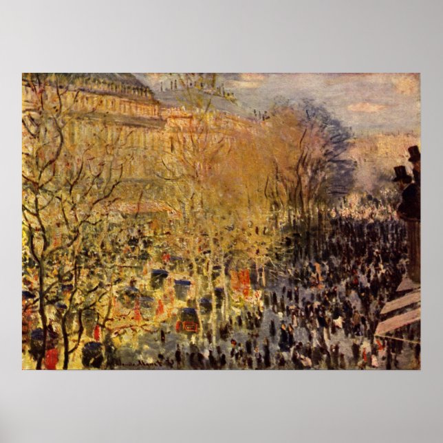 Póster Boulevard des Capucines por Claude Monet, Bella Ar (Frente)