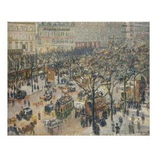 Póster Boulevard des Italiens, mañana, luz solar, 1897