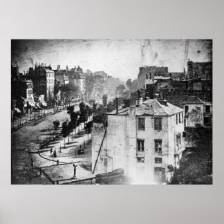 Póster Boulevard du Temple, por Daguerre, foto histórica
