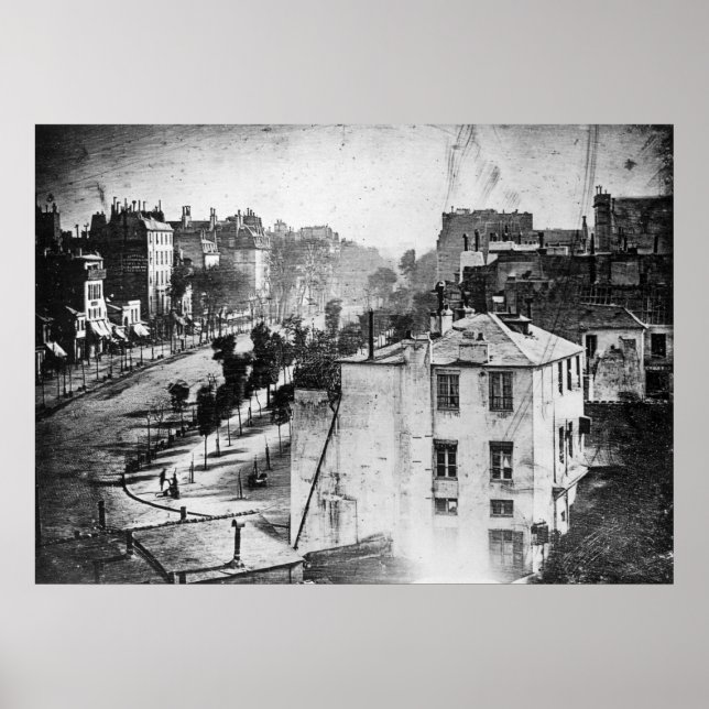 Póster Boulevard du Temple, por Daguerre, foto histórica (Frente)