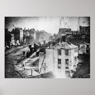 Póster Boulevard du Temple Primera fotografía persona viv