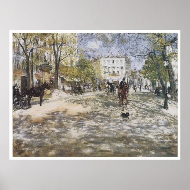 Póster Boulevard en París, 1888 Jean-Francois Raffaelli (Frente)