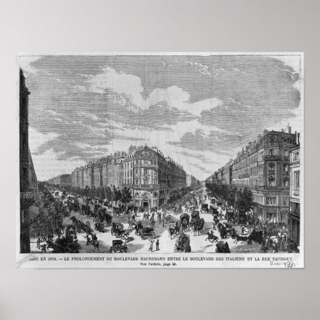 Póster Boulevard Haussmann extended between (Frente)