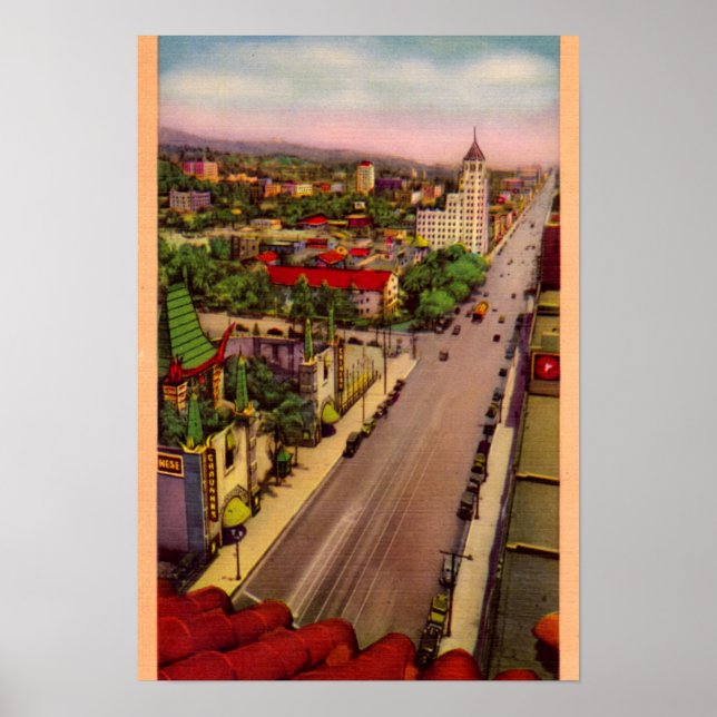 Póster Boulevard Hollywood California Hollywood (Frente)