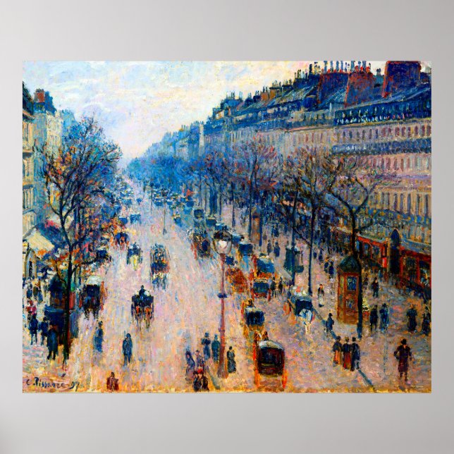 Póster Boulevard Montmartre Camille Pissarro 1897 (Frente)