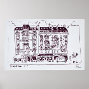Póster Boulevard Raspail, París, Francia