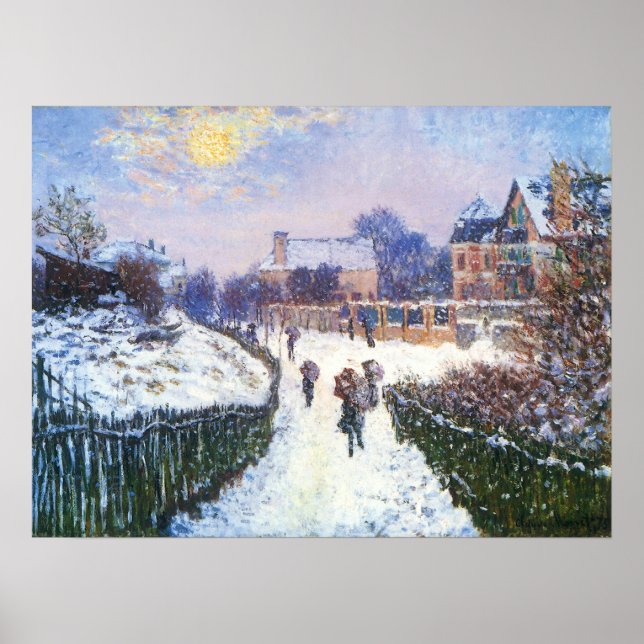 Póster Boulevard Saint Denis Argenteuil por Claude Monet (Frente)