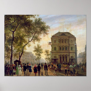 Póster Boulevard Saint-Martin y el Teatro de