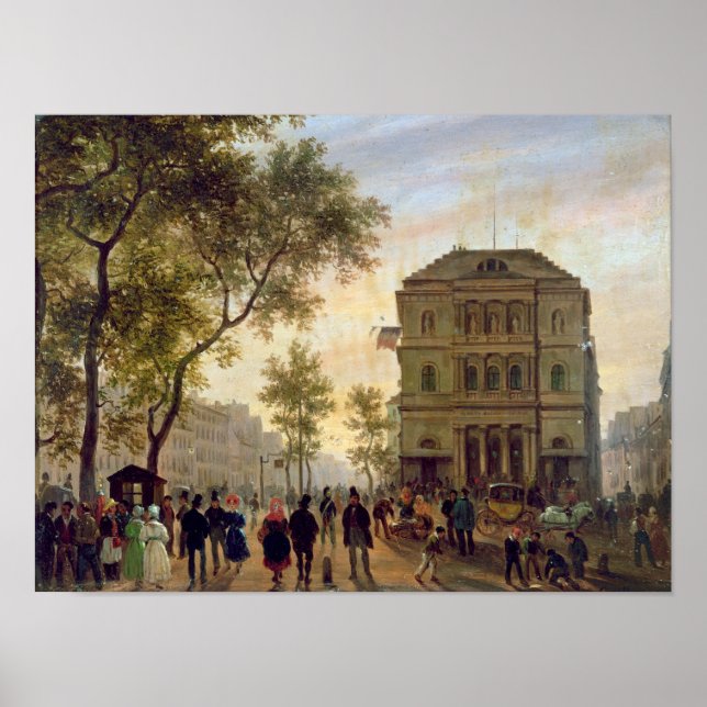 Póster Boulevard Saint-Martin y el Teatro de (Frente)