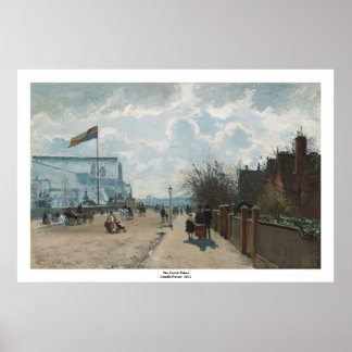 Póster Boulevarde Montmartre de noche ~ Camille Pissarro