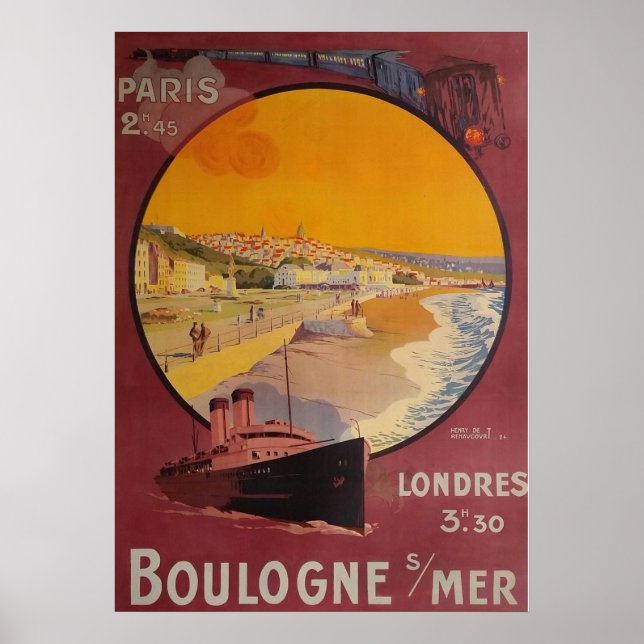 PÓSTER BOULOGNE SUR MER (Frente)